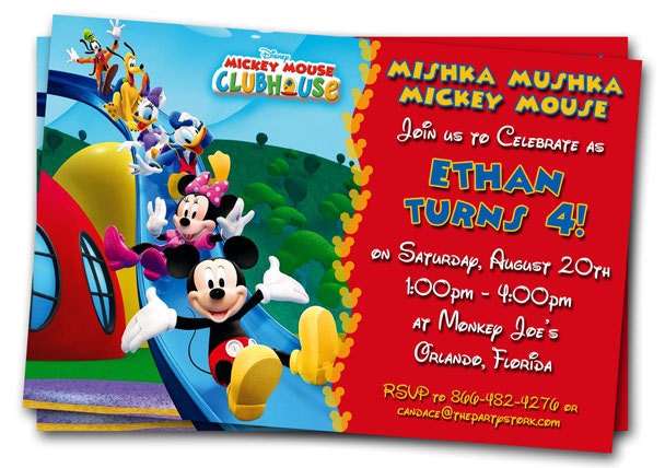 Free Mickey Mouse Clubhouse Invitations 1