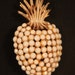 Vintage Brooch, White Glass Pineapple