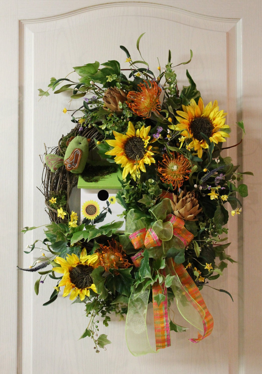 Items similar to Summer/Fall, Front Door Wreath, Country Sunflowers