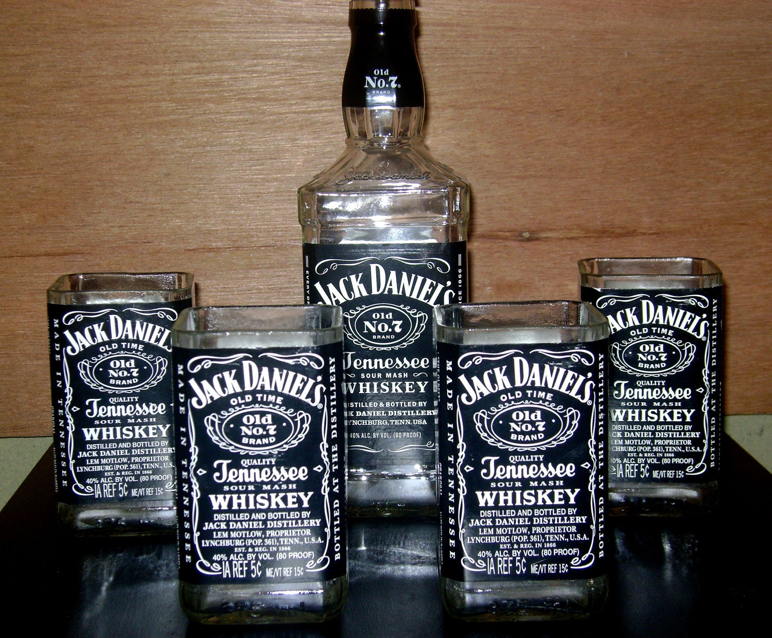 Jack Daniels Bar Ware10 oz Tumblers made from repurposed Jack