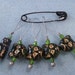 Snag Free Knitting kitten Stitch Markers green and blue Cat glass bead set of five kittens