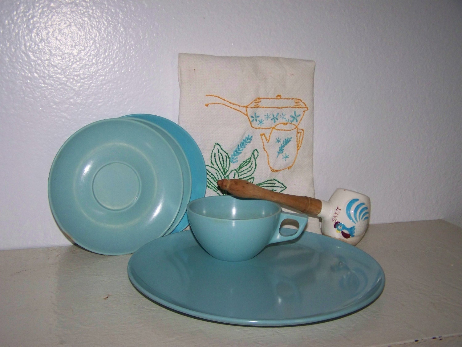 Blue Kitchen Collection Vintage Blue Kitchen Set by Dallas2Denver