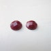 GCF-1104 - Natural Ruby Gemstone - 6mm Round Faceted Cabochon - 2 Cabs