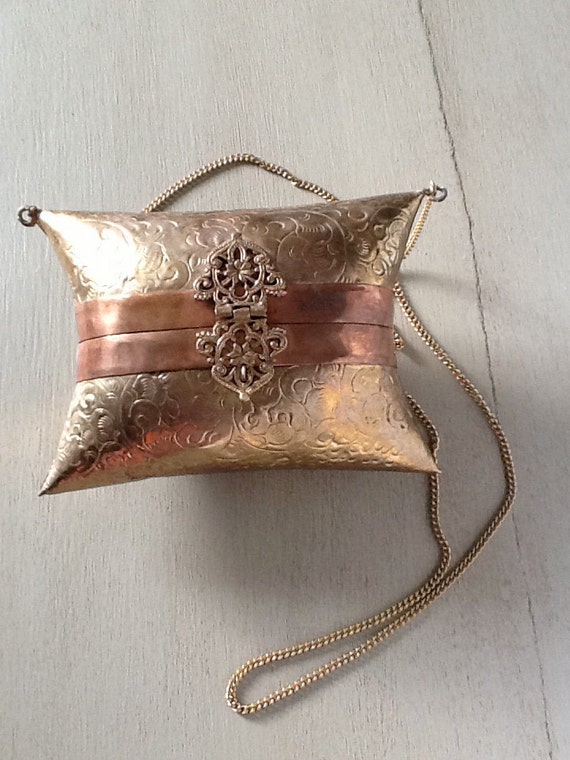 20's brass & copper vintage purse