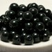 Black Round Czech Beads 10mm (10) Pressed Druk Opaque last