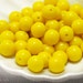 Lemon Hot Yellow Round Czech Glass Beads 8mm (20pc) Opaque druk beads. Spring last