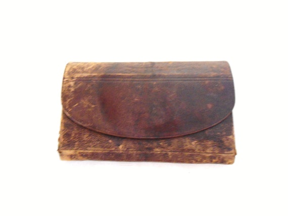 Antique Leather Wallet 1800s