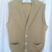 Vintage mens sweater vest 80s hipster camel