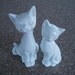 Pair of Ceramic Siamese Cats - Vintage OMC Otagiri - White