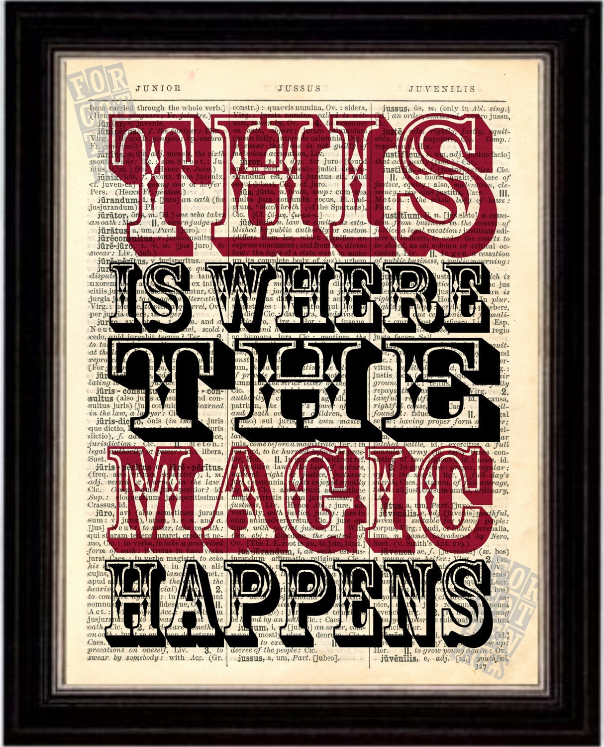 This Is Where The Magic Happens Decorative font Print on