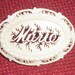 Antique Vintage Bone, Ivory or Plastic Jewelry Brooch PIn with name Marie