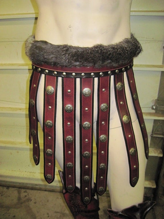 Leather Armor Barbarian War Skirt