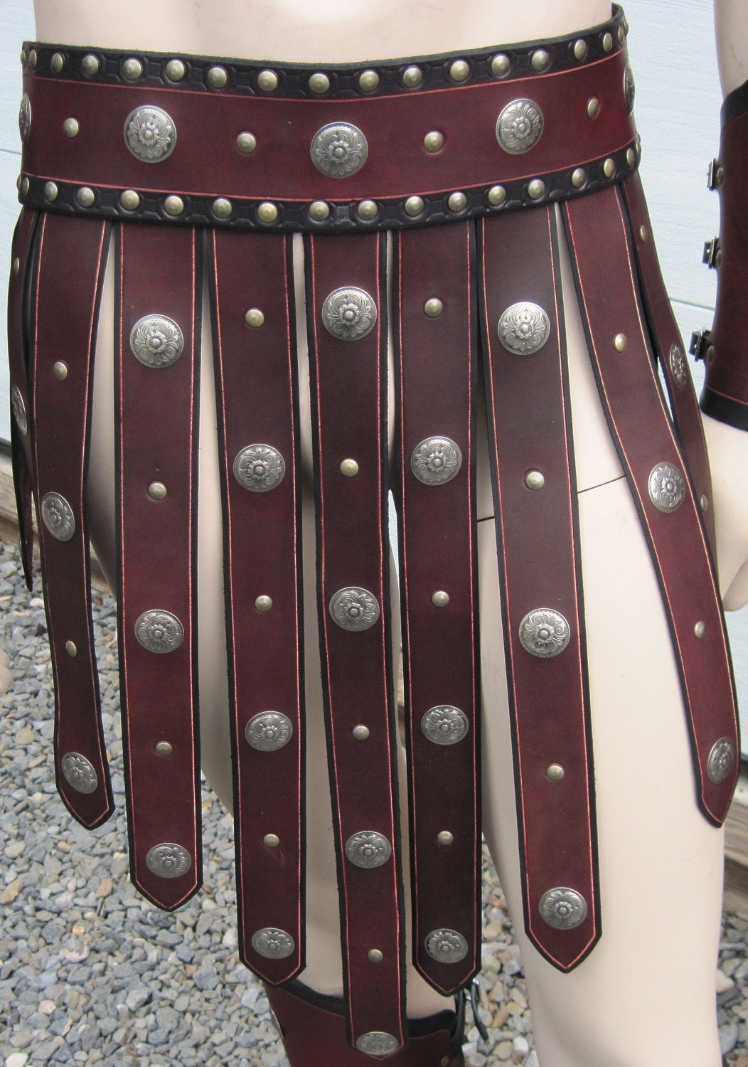 Leather Armor Roman Gladiator War Skirt