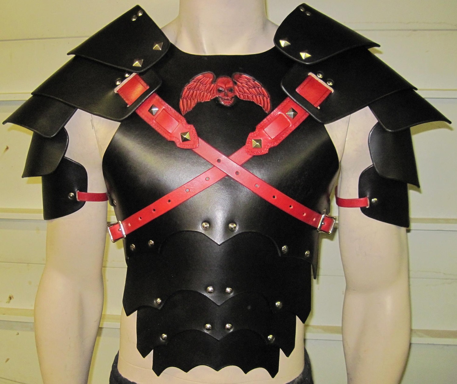 Leather Armor Gothic chest back & shoulders with your graphic