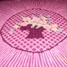 Chenille Bedspread Deep Wine with Flower Basket