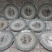Set of 9 Antique French Digoin & Sarreguemines Talking Dessert Plates (1109S139)