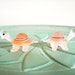 Miniature turtles animals glass red set vintage figurine small collectible
