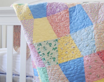 Baby Quilt Kit - Tumbler quilt - Pre-cut quilt kit