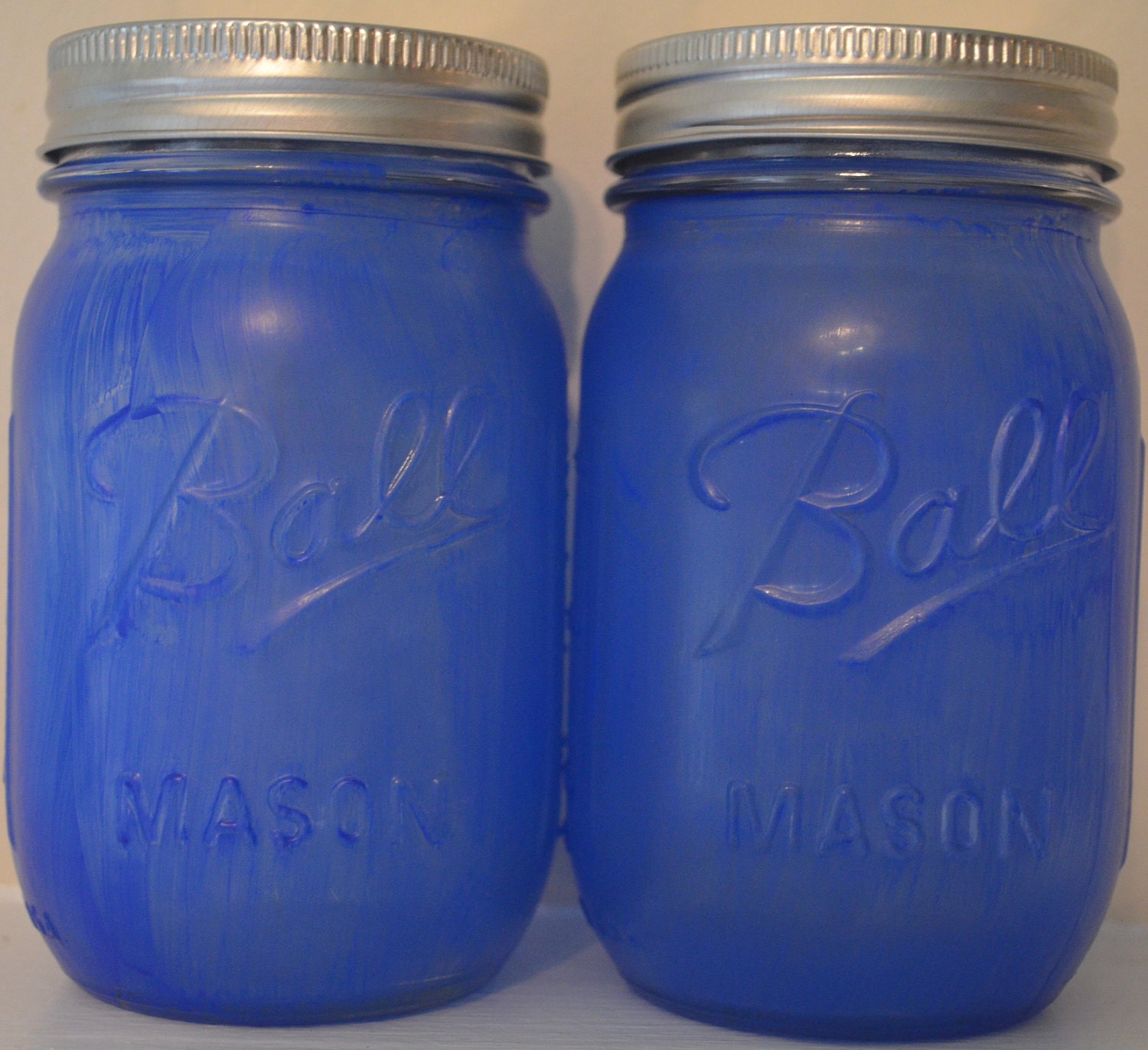 Cobalt Blue Mason Jar Set of 2