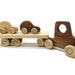 BIG Wood Toy Semi Truck - 18 inch Organic Walnut and Maple Toy Truck - Wood Childrens Toy