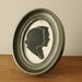 Vintage Silhouette Paper Cut Couple in Oval Frame