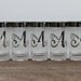 Set of 8 monogramed glass cups