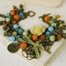 Colorful Bracelet Alice in Wonderland Bracelet Charm Beaded Bracelet Rose Bracelet