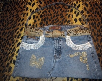 Popular items for Blue Jean Purse on Etsy