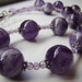 Amethyst necklace, Purple Gemstone Necklace, Amethyst & Sterling Silver Beaded Necklace, Statement Necklace, 18 - 22 inches