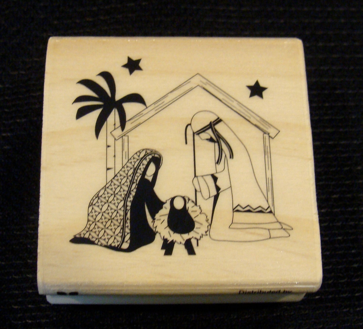 Christmas Nativity Scene Rubber Stamp by mamaciaraaaa on Etsy