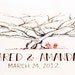 Custom "Leaf Your Fingerprint" Tree Sign-in for Wedding/Special Event
