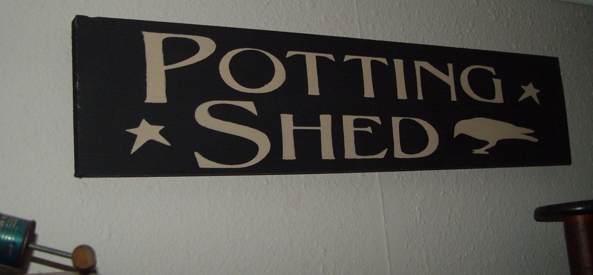 Sign POTTING SHED Solid Wood Sign Garden sign by oakridgeprims