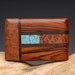 Hand Made Exotic Wood and Turquoise Inlaid Belt Buckle