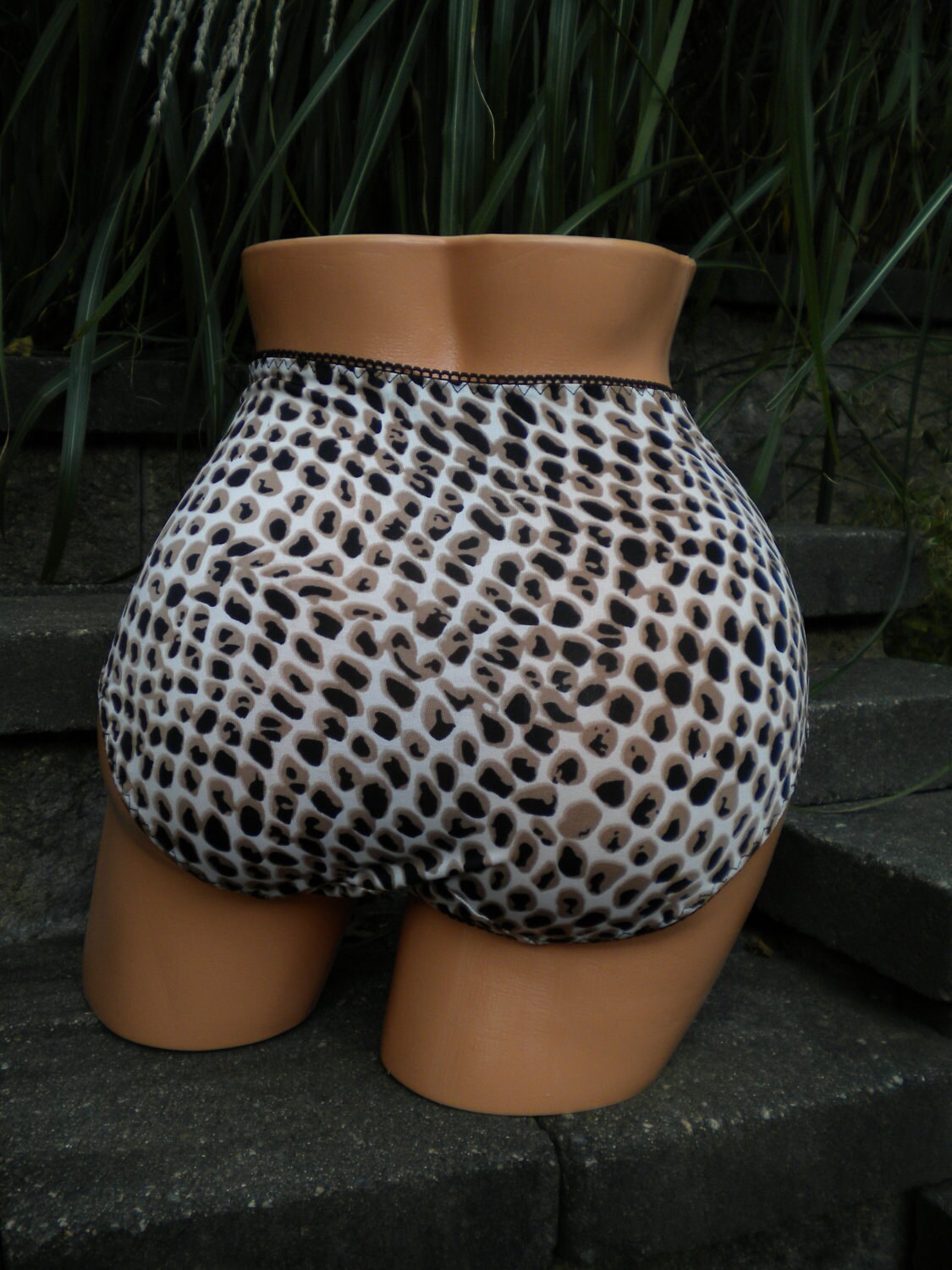 Leopard Print Full Panties hand made for by filmfolklingerie