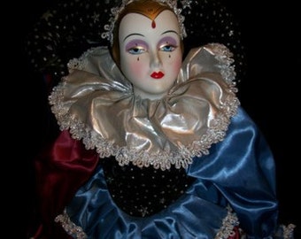 Popular items for harlequin doll on Etsy