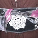 Festival Hip Wrap Obi Tie Sash Patchwork Hippie Belt Women's Upcycled Eco Accessories in Black Purple and White Fabrics