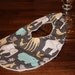 Baby Bib or drooler bib- Michael Miller Zoology Animal print blue