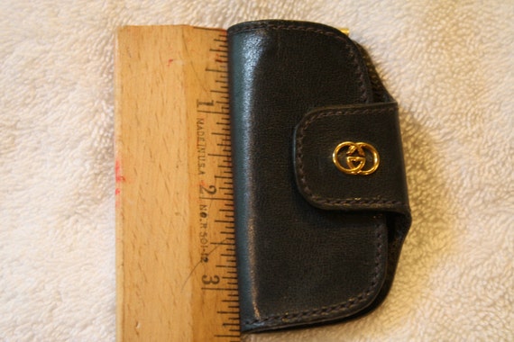 Vintage GUCCI Folding Leather KEY Chain FOB Holder Wallet