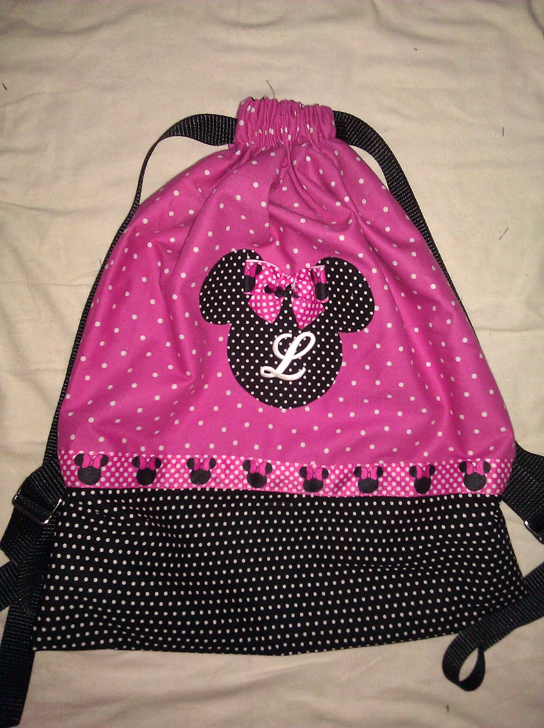 minnie mouse drawstring backpack