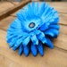 Caribbean, Wedding Flower Hair Clip- Blue Flower Hair Pin- Bridal Accessories