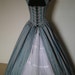 Blue and Ivory Stripe Renaissance Over Dress or Gown Available and Ready to Ship