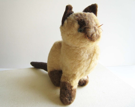 antique stuffed cat