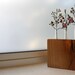 Test tube bud vase with wood base made of locally Salvaged eco friendly Maple