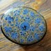 Blue Pansies & Gold background Trinket Box Made in India