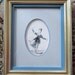 Child Dancing Blue Matted Framed Etching
