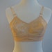 1940s bullet bra / vintage 40s peach bra