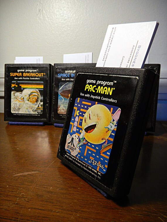 Video Game Atari Cartridge Business Card Holder with Original