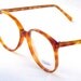 Big Preppy Light Brown Tortoise Shell Eyeglasses - Vintage Eyewear - Womens Round Brown 80s Vintage New Old Stock Frames