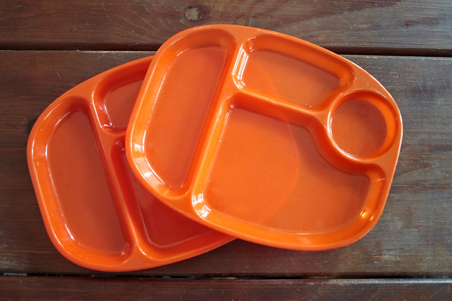 Tray retro plastic vintage children's TV trays orange