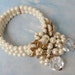 Vintage Beaded Bridal Wedding Bracelet - Haskell Era loaded "Cha-Cha" bracelet